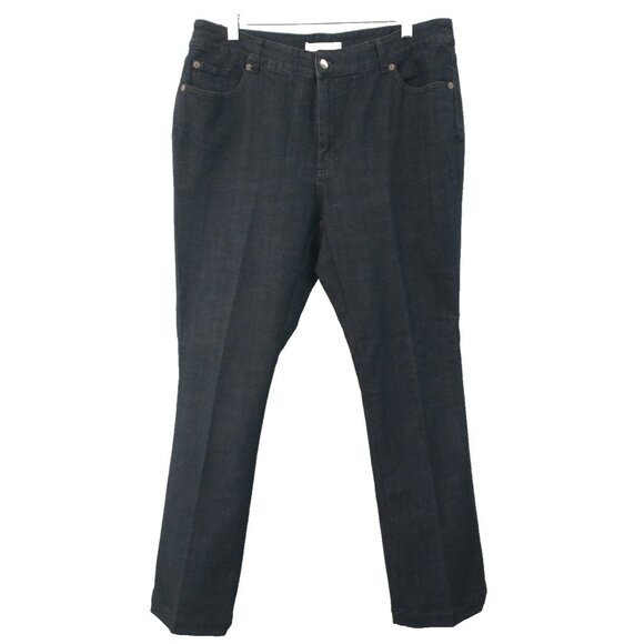 Chico's Platinum Classic Blue Denim Jeans Dark Wash Straight - Size 3 (XL-16) - Picture 1 of 7